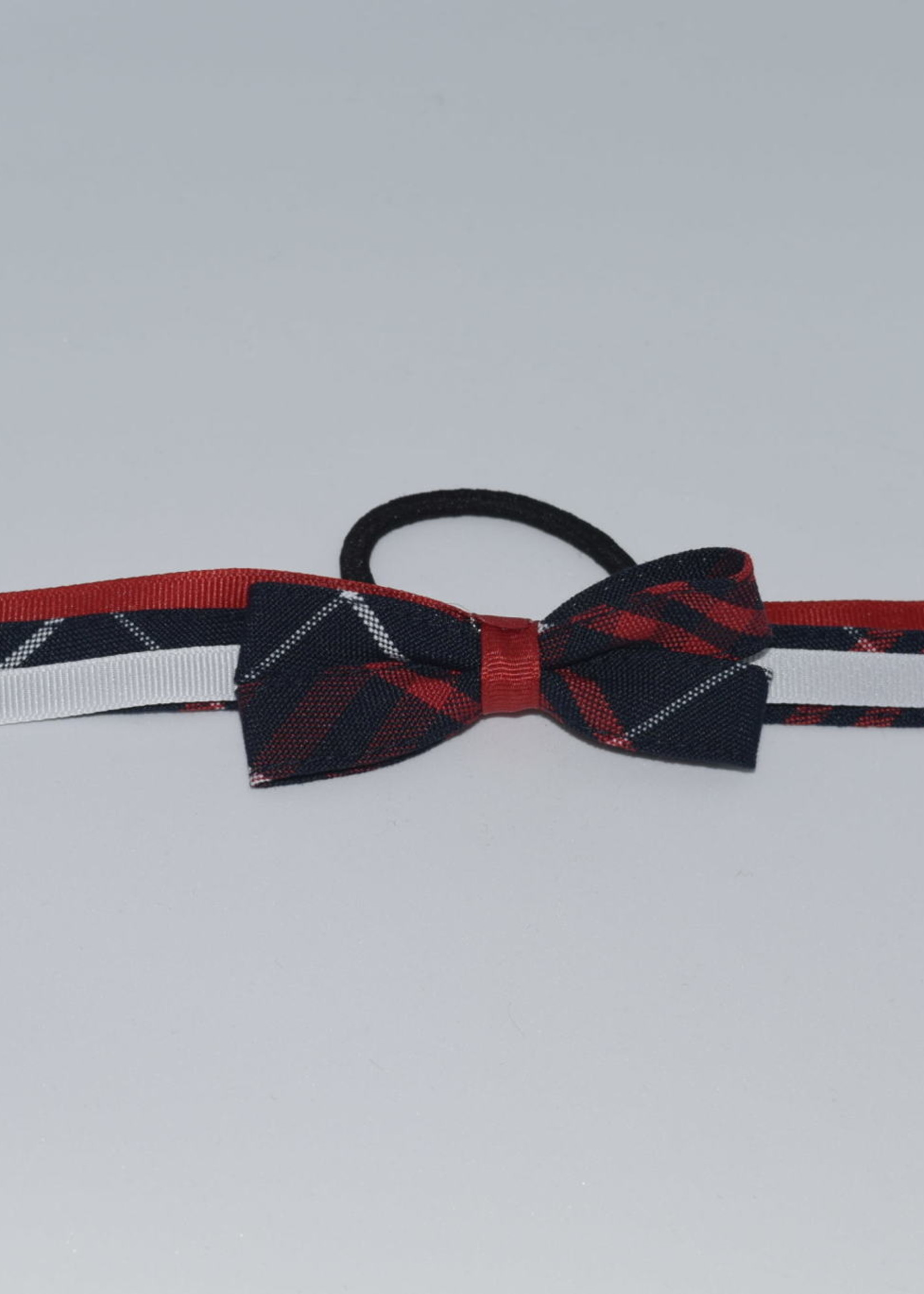 4 looped plaid bow w/plaid & grosgrain tails P36 RED WHT - The Uniform ...