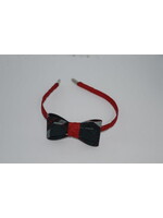 Double Tailored Ponytail Bow on Headband P3B RED