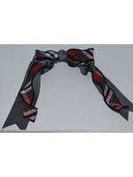 Large 2-layered plaid & grosgrain ribbon bow w/tails P69 PWT