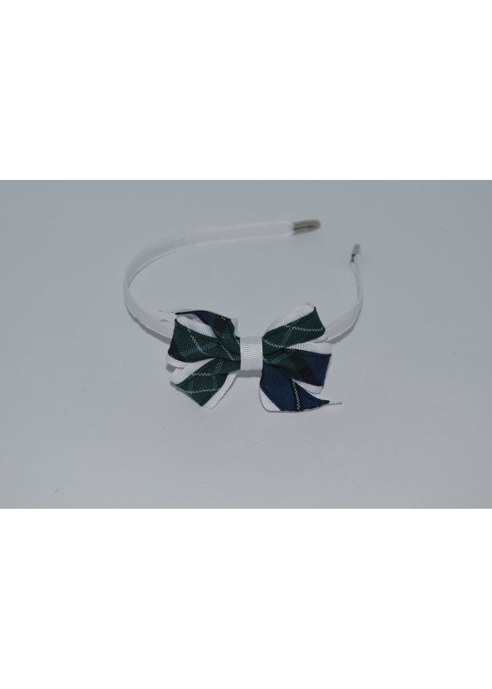 Mini Monarch Bow on covered Headband P96