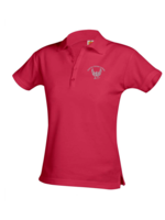 SBCA Red Female Short Sleeve Pique Polo
