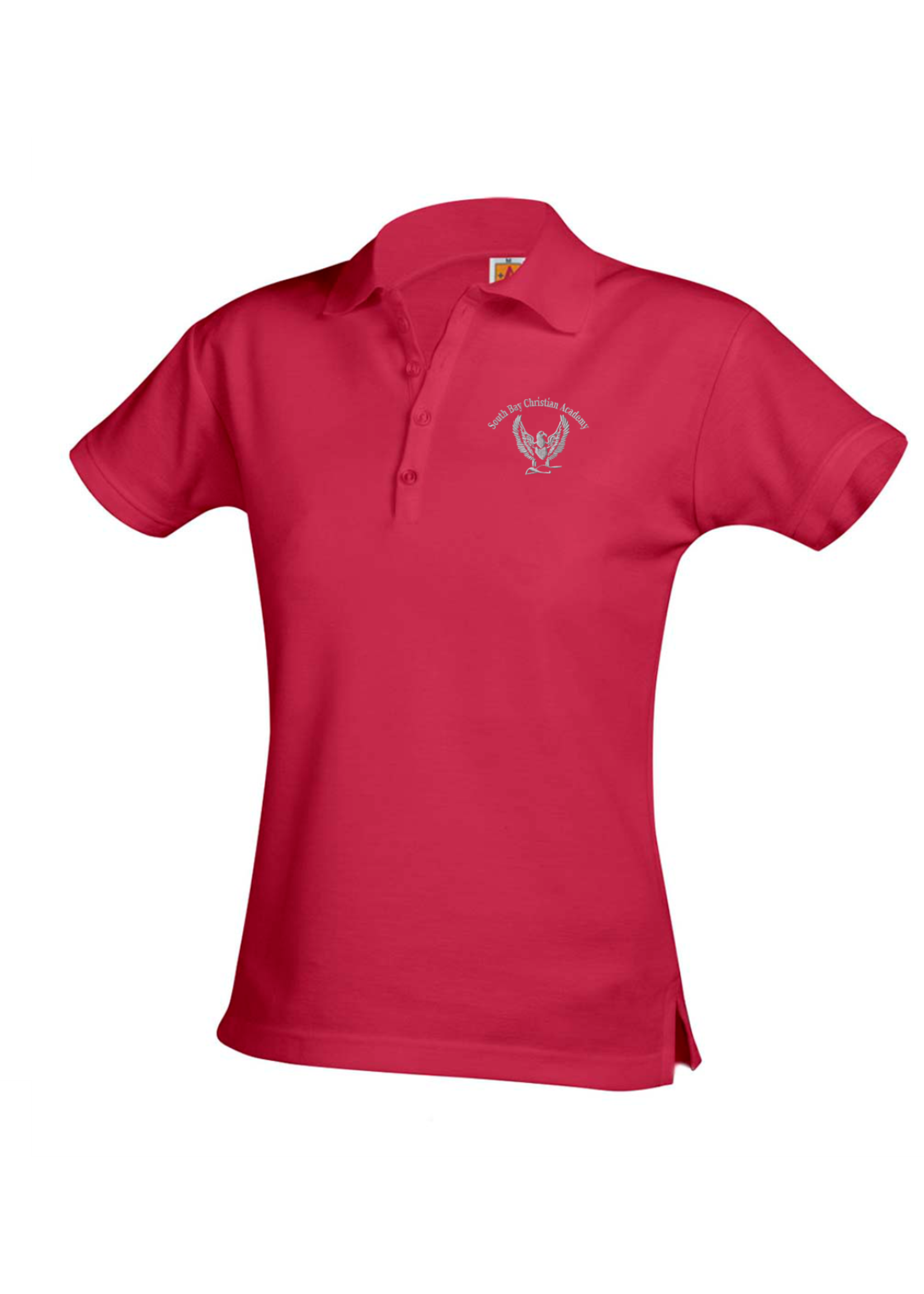 SBCA Red Female Short Sleeve Pique Polo