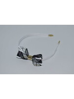 Mini Monarch Bow on covered Headband P8B
