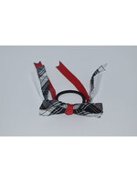 4 looped plaid bow w/plaid & grosgrain tails P8B RED WHT