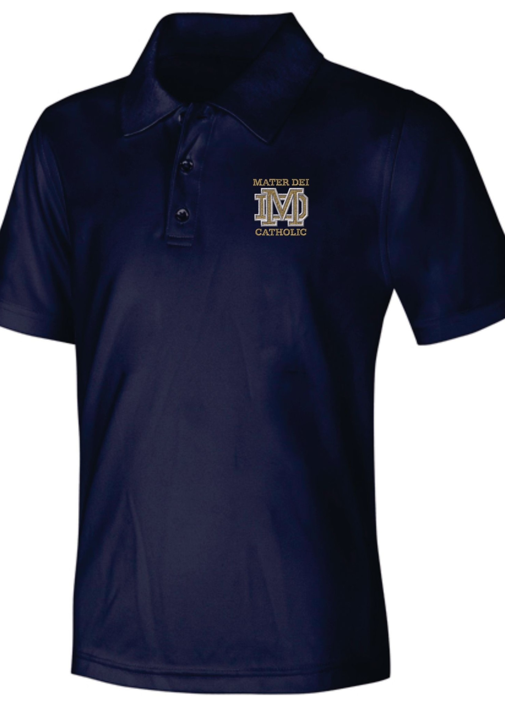 MD Navy DryFit Short Sleeve Polo Shirt