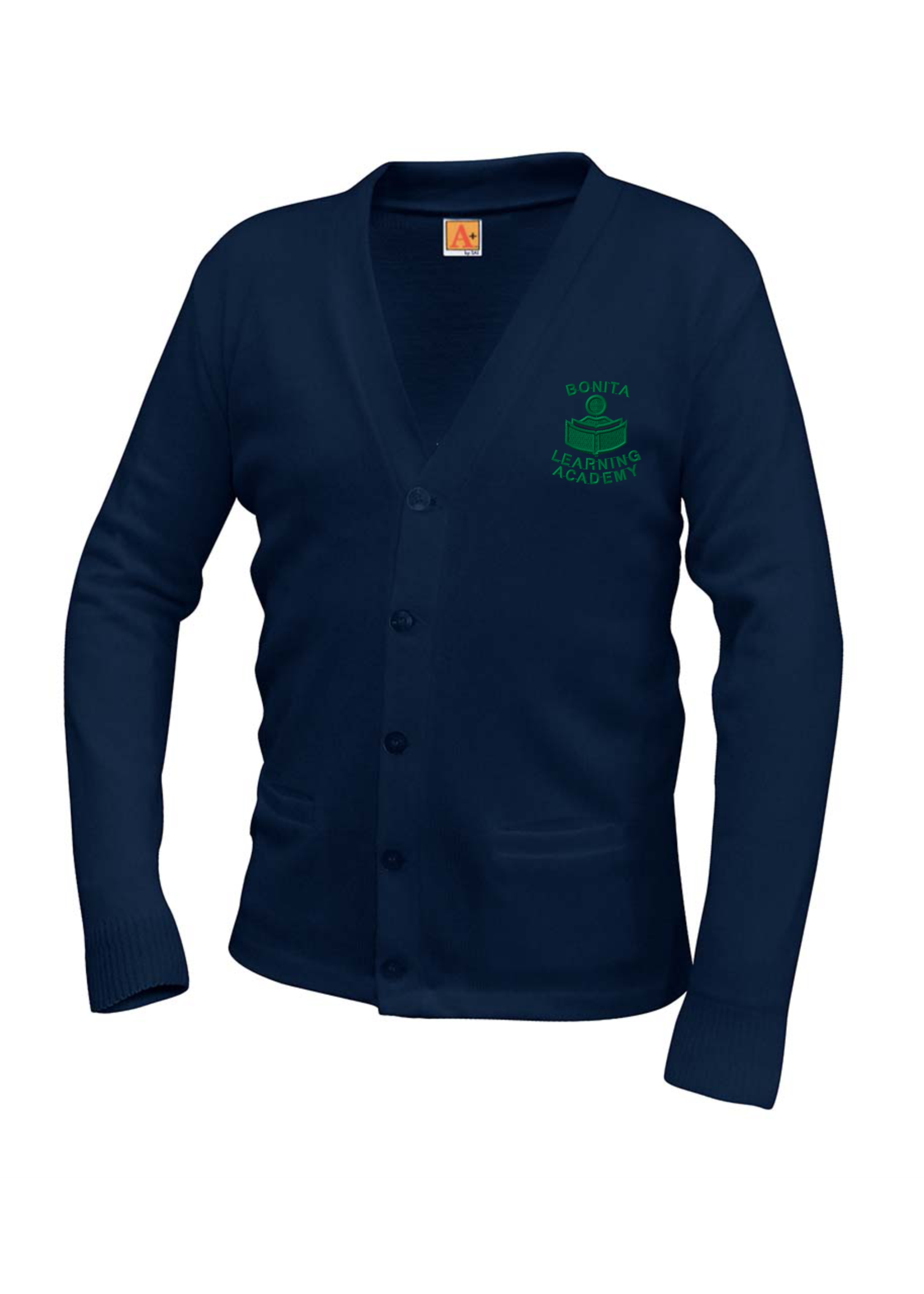 BLA Navy Cardigan V-neck with pocket (Required)