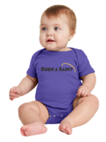 SAHS Purple Infant Short Sleeve Baby Rib Bodysuit