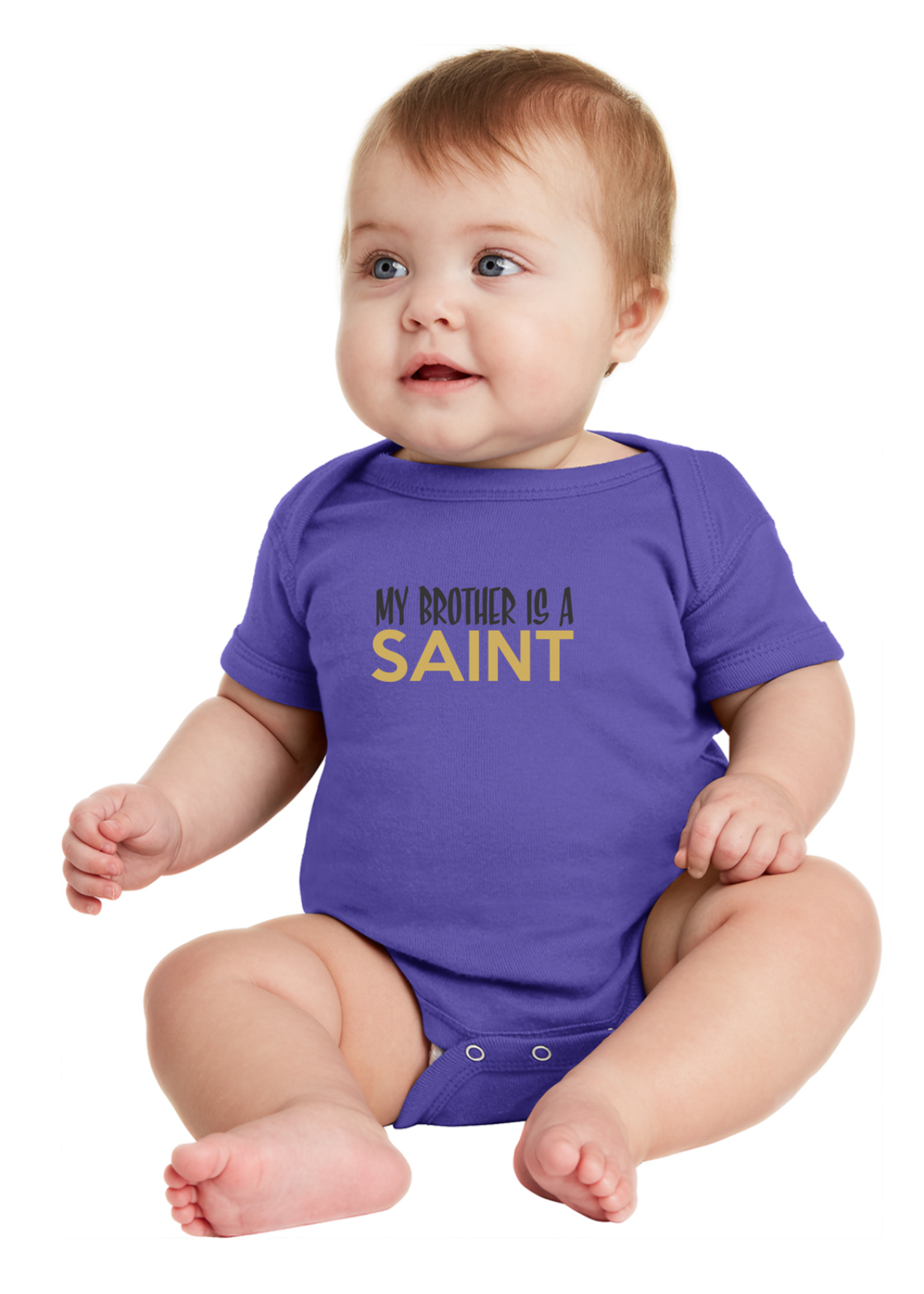 SAHS Purple Infant Short Sleeve Baby Rib Bodysuit