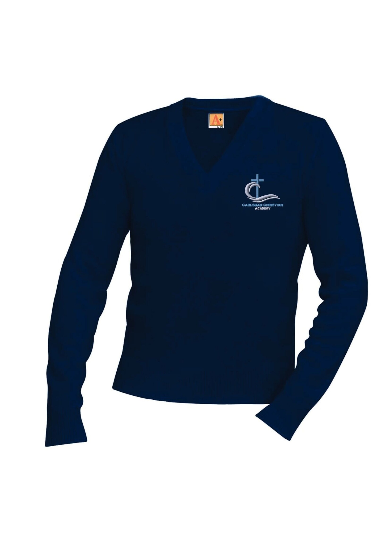 Carlsbad Navy Pullover V-Neck Sweater