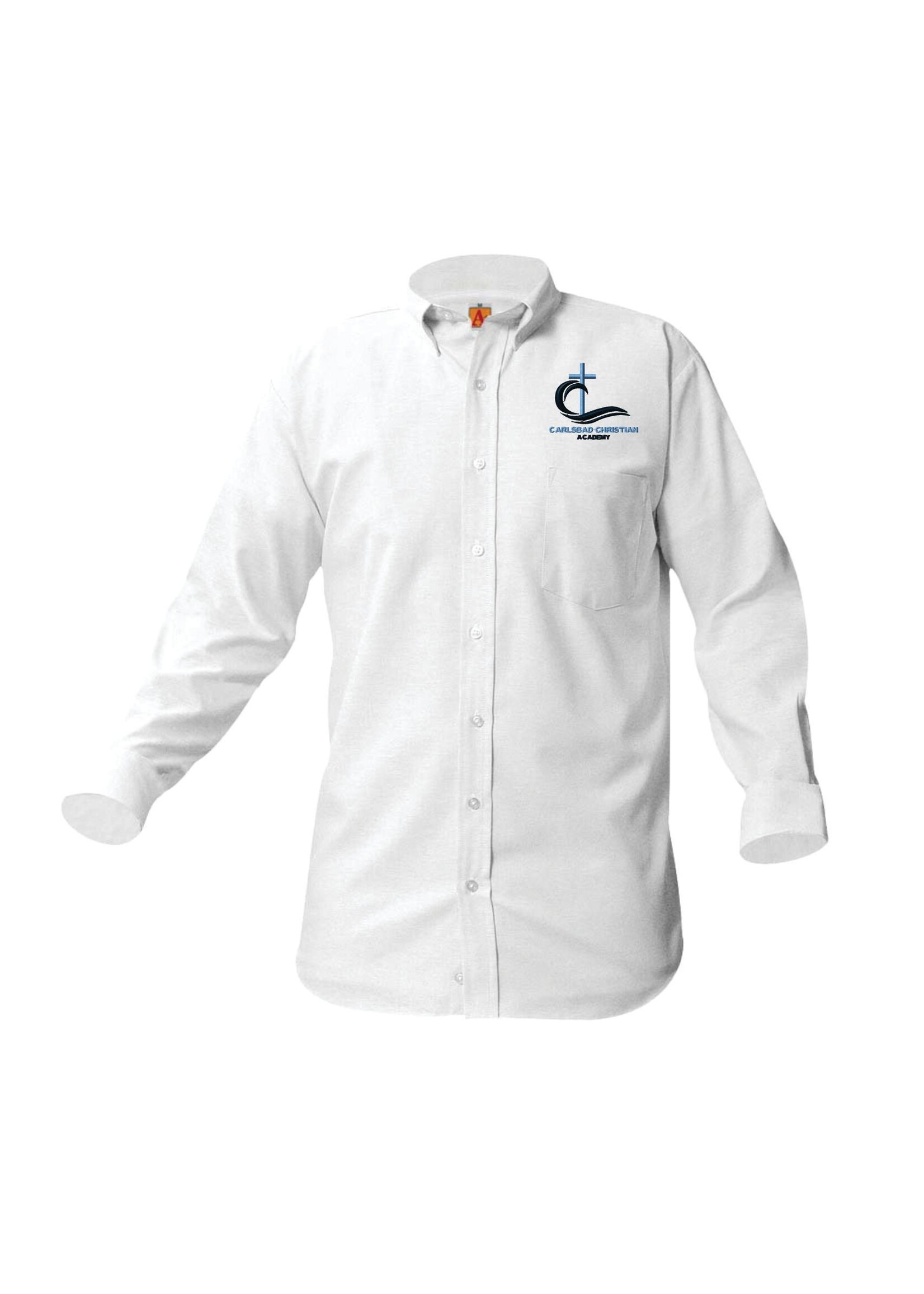 Carlsbad White Long Sleeve Oxford Shirt