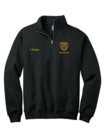 LMPD Black Fleece 1/4-Zip Cadet Collar Sweatshirt