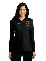 LMPD Ladies Black Long Sleeve Silk Touch Polo