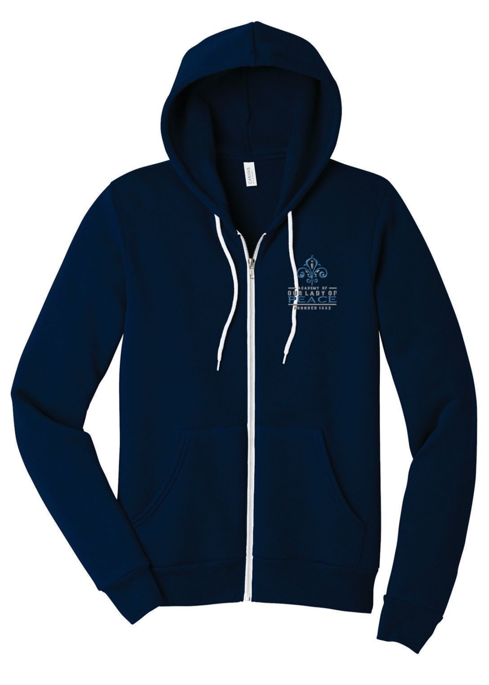 OLP Navy Sponge Fleece Full-Zip Hoodie