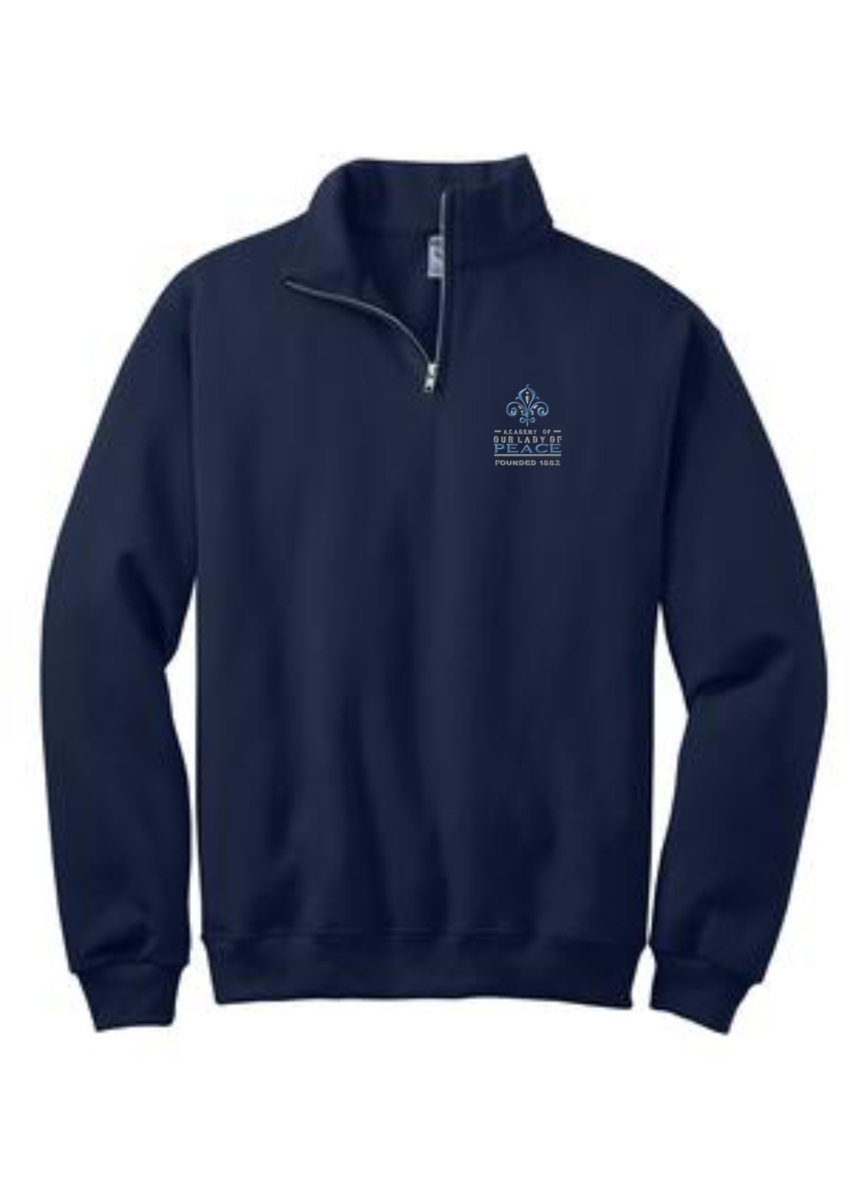 OLP 1/4-Zip Cadet Collar Navy Sweatshirt