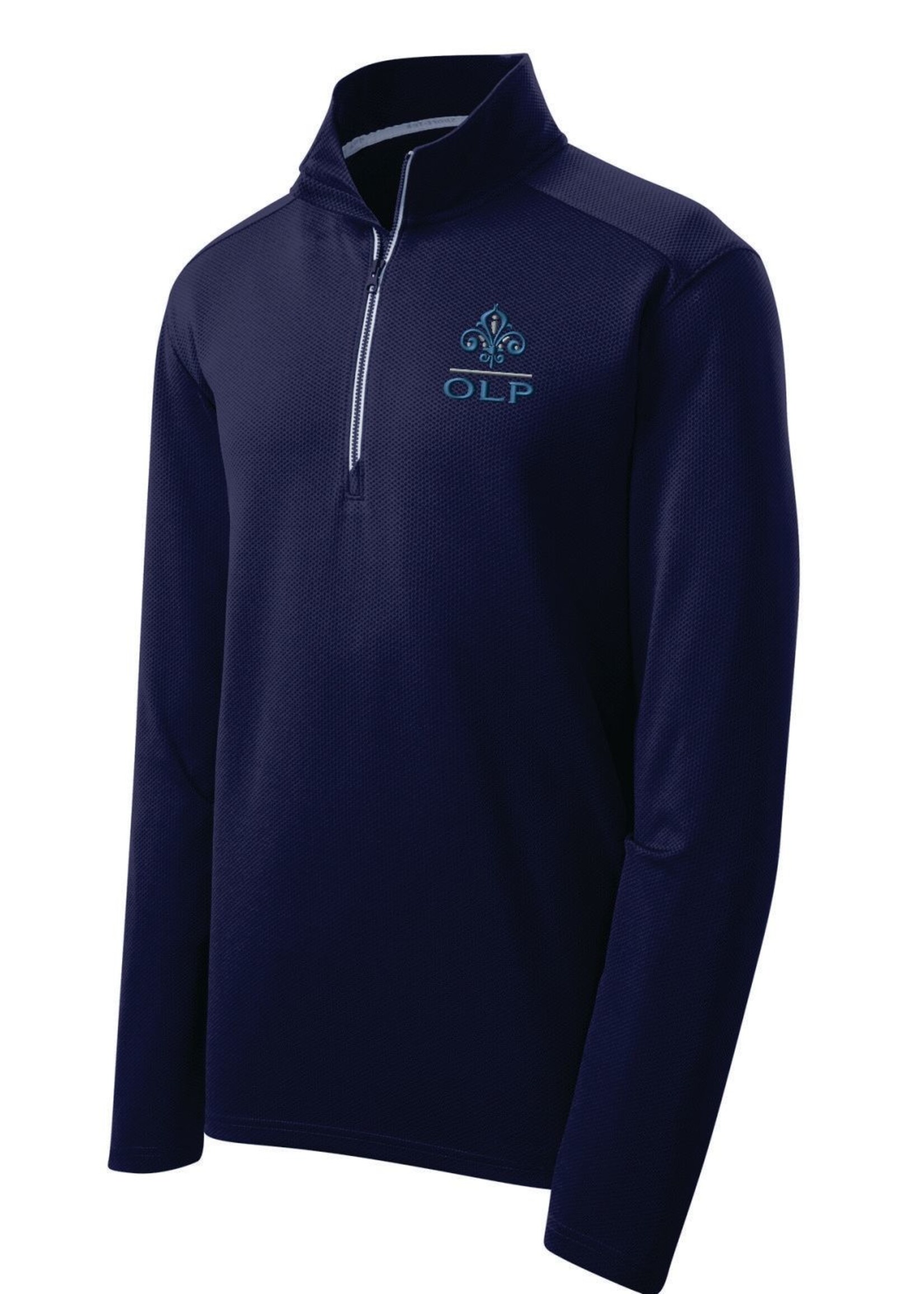 OLP Wicking Textured 1/4-Zip Navy Pullover