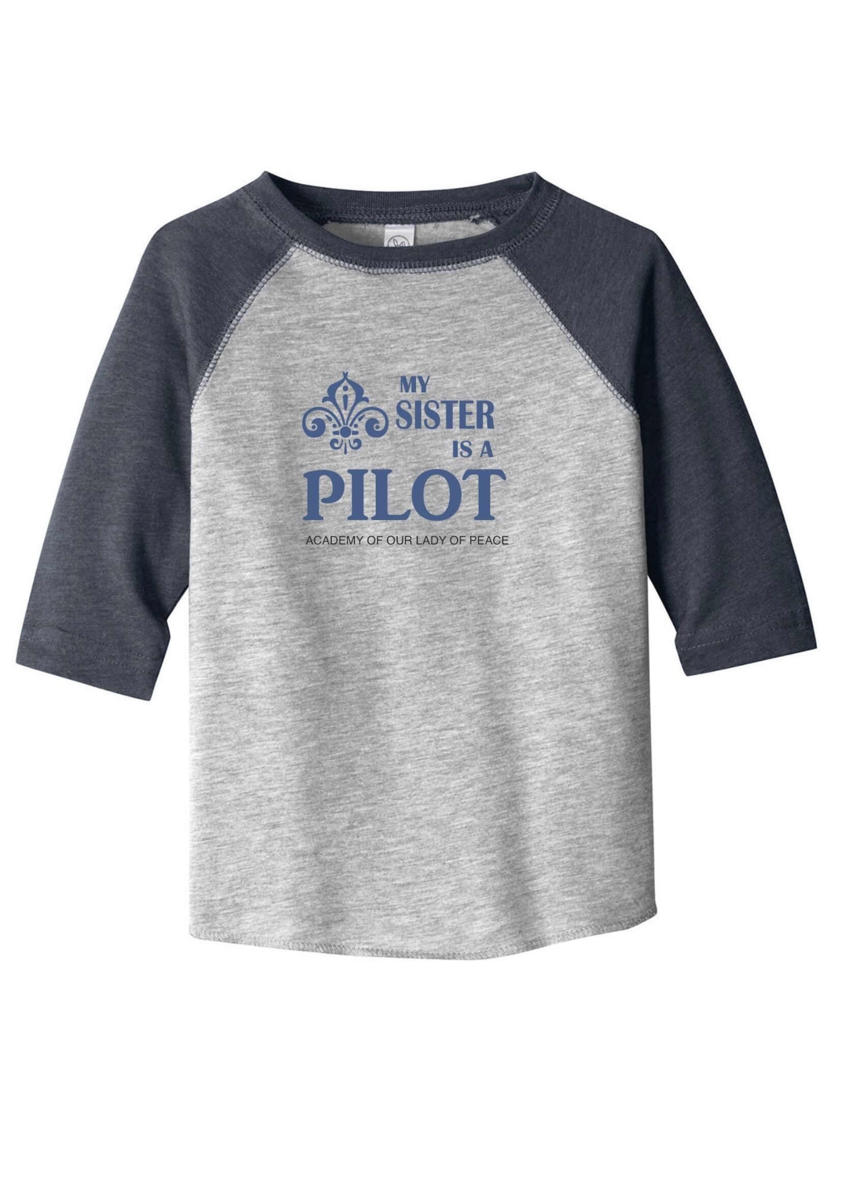 OLP Toddler  Navy/Grey Baseball Tee