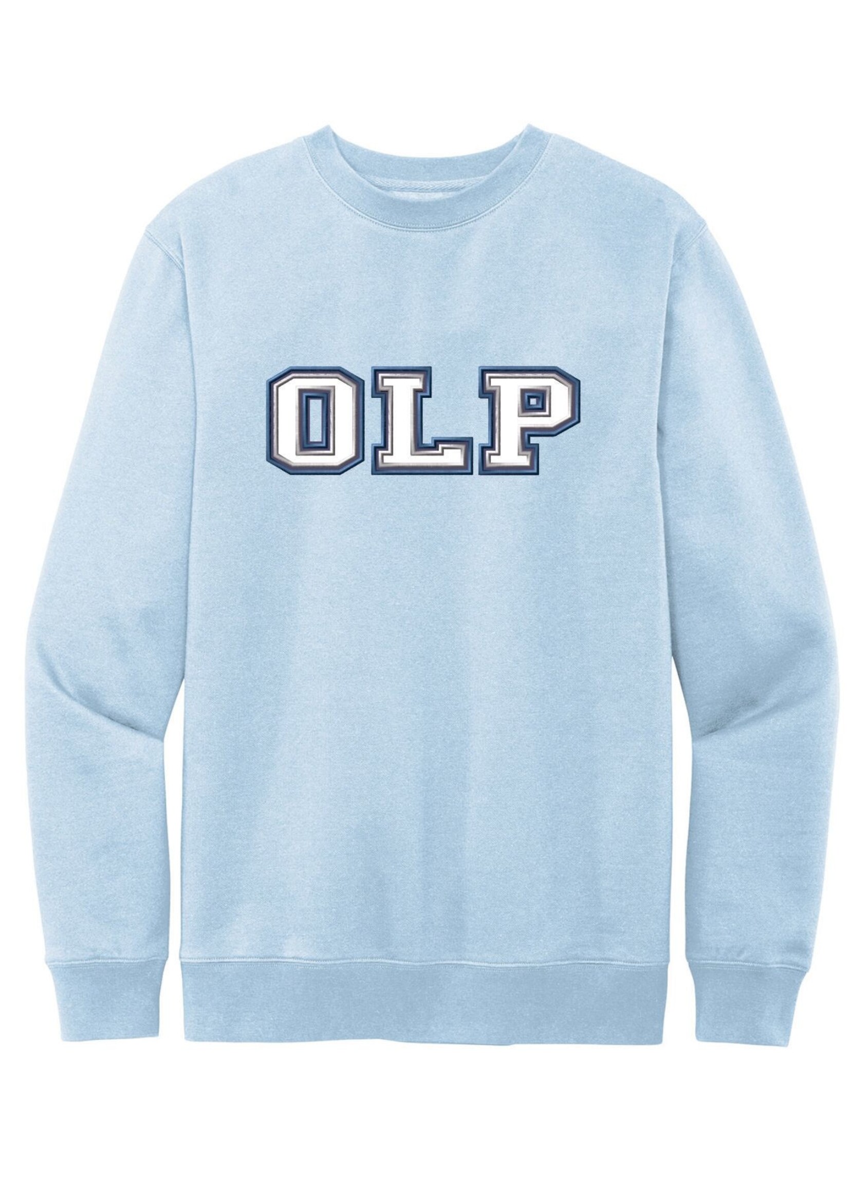 DT6104 Ice Blue OLP Crewneck Sweatshirt Twill