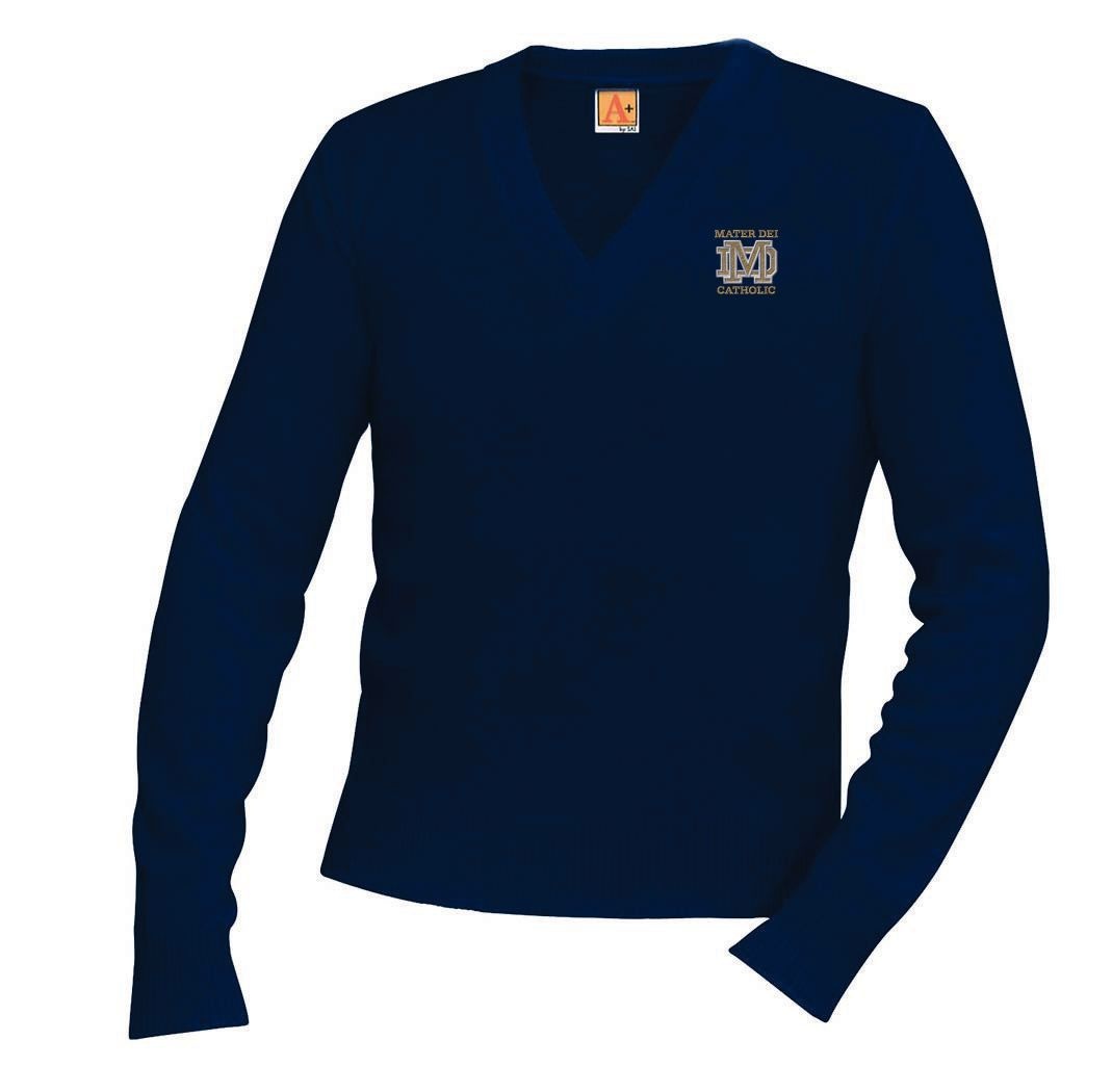 6500 MDC Pullover V-Neck Sweater Navy - The Uniform Store