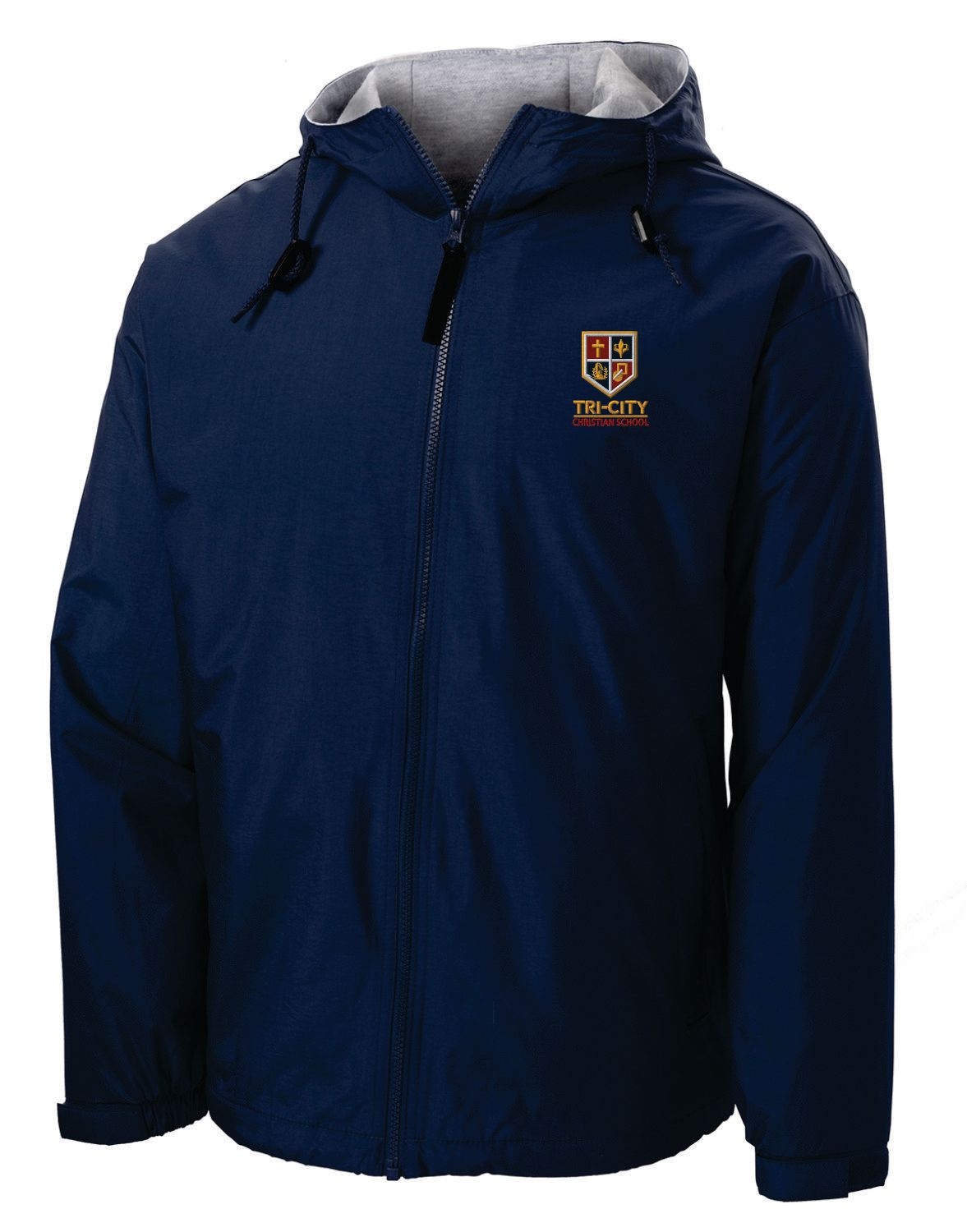 3500 TCCS Nylon Wind and Water Resistent Full Zip Jacket Navy The