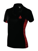 1815 Ladies Venture Performance Polo shirt - Black w/Red - MBA