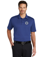 HTS Navy Staff Silk Touch Performance Polo with name