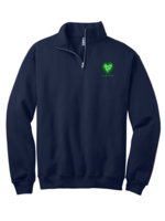 OLP 1/4-Zip Sweatshirt with Cadet Collar Green Team Club