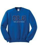 OLG Fleece Crewneck Sweatshirt w/ Plaid Applique