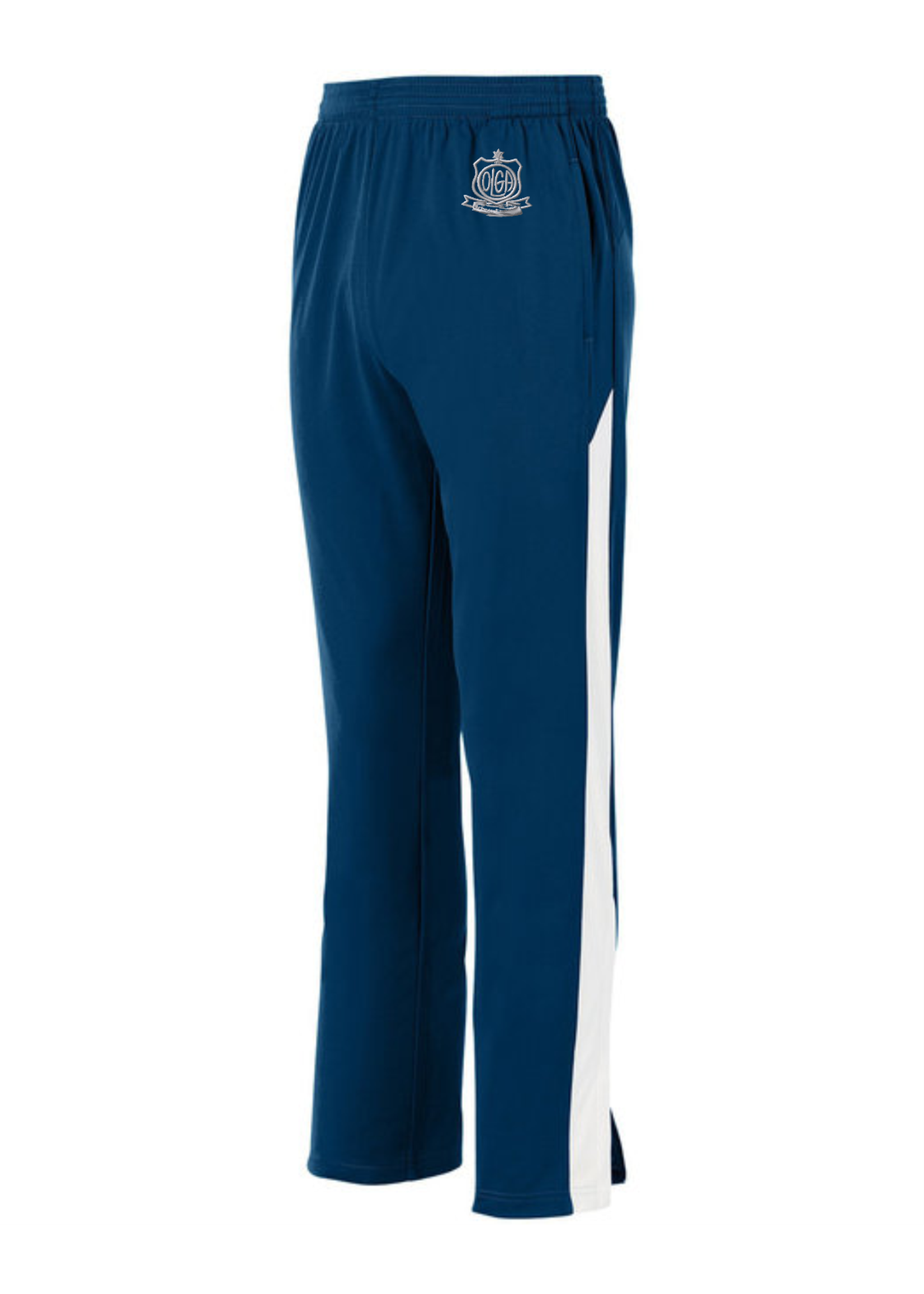 OLGA Navy Medalist Tricot Warm Up Pants