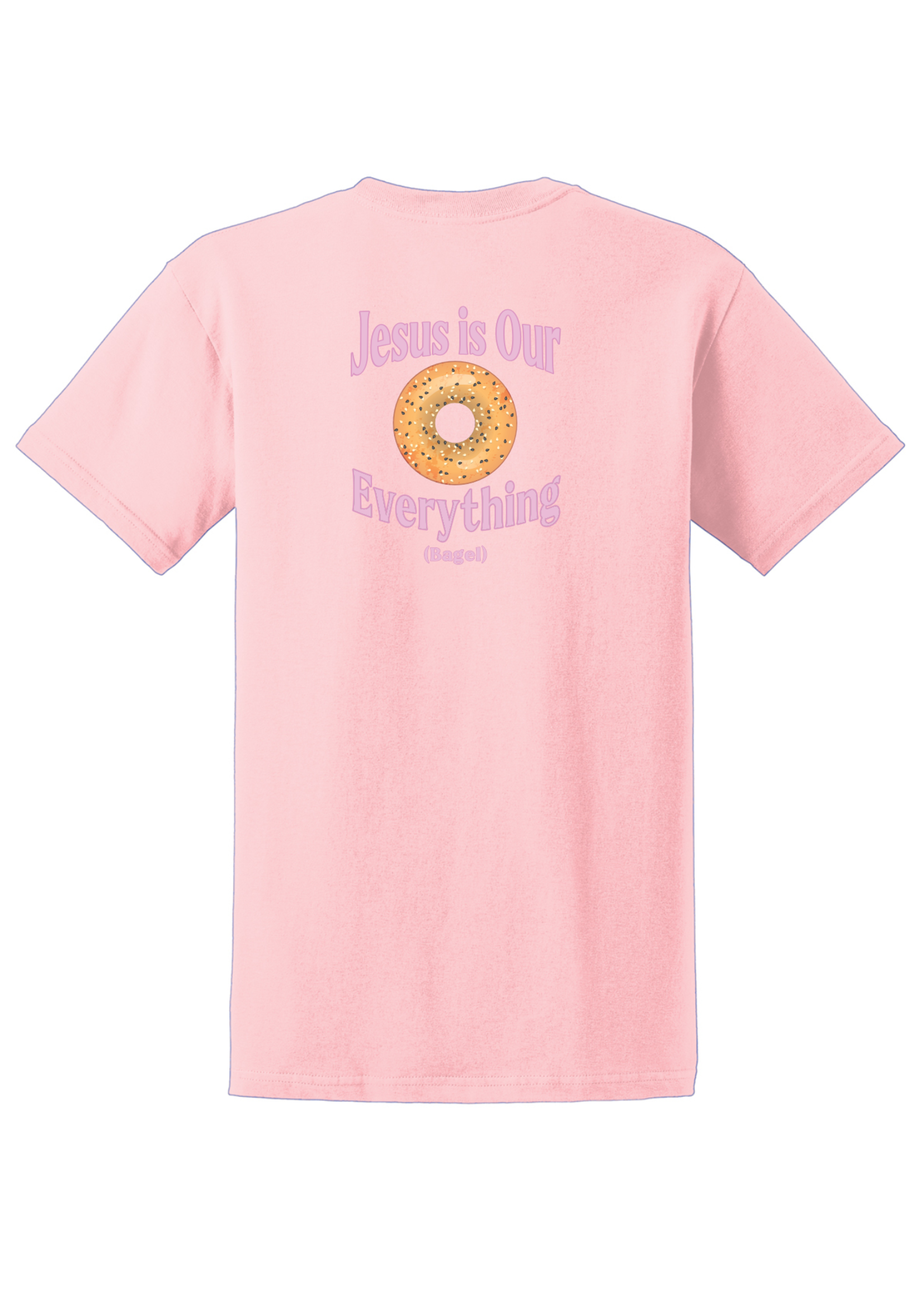 OLP Lt Pink Cotton Crew Neck Tee Bibles & Bagels Club