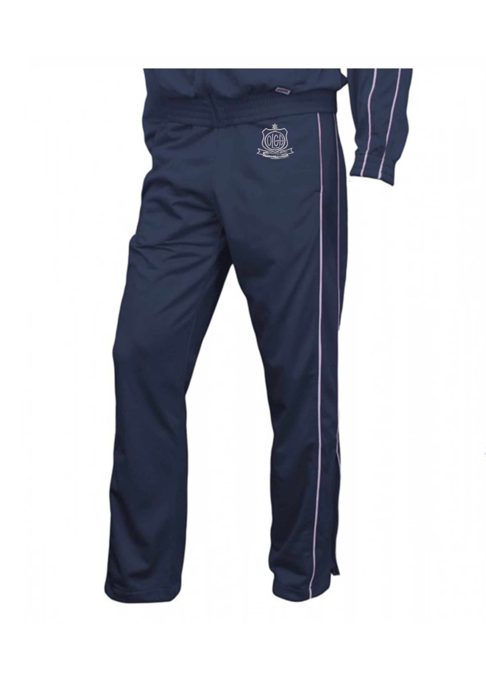 OLGA Navy Tricot Warm Up Pants