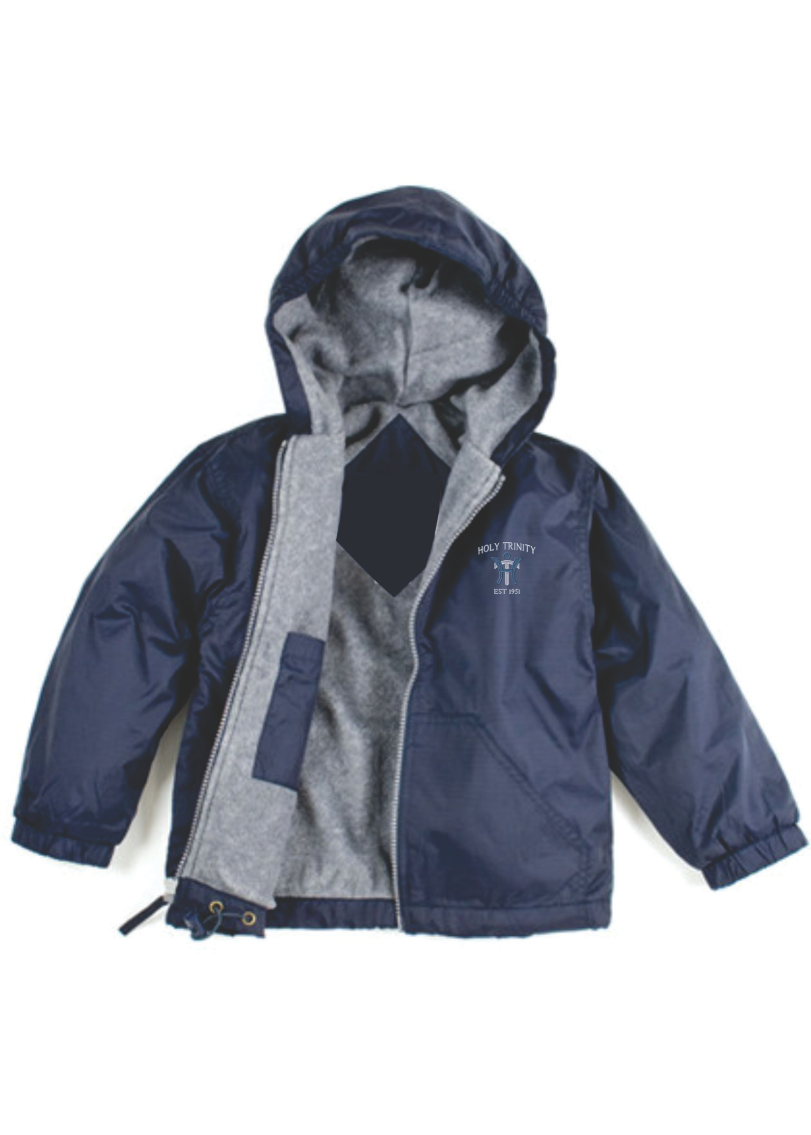 HTS Navy Windbreaker Hooded Jacket