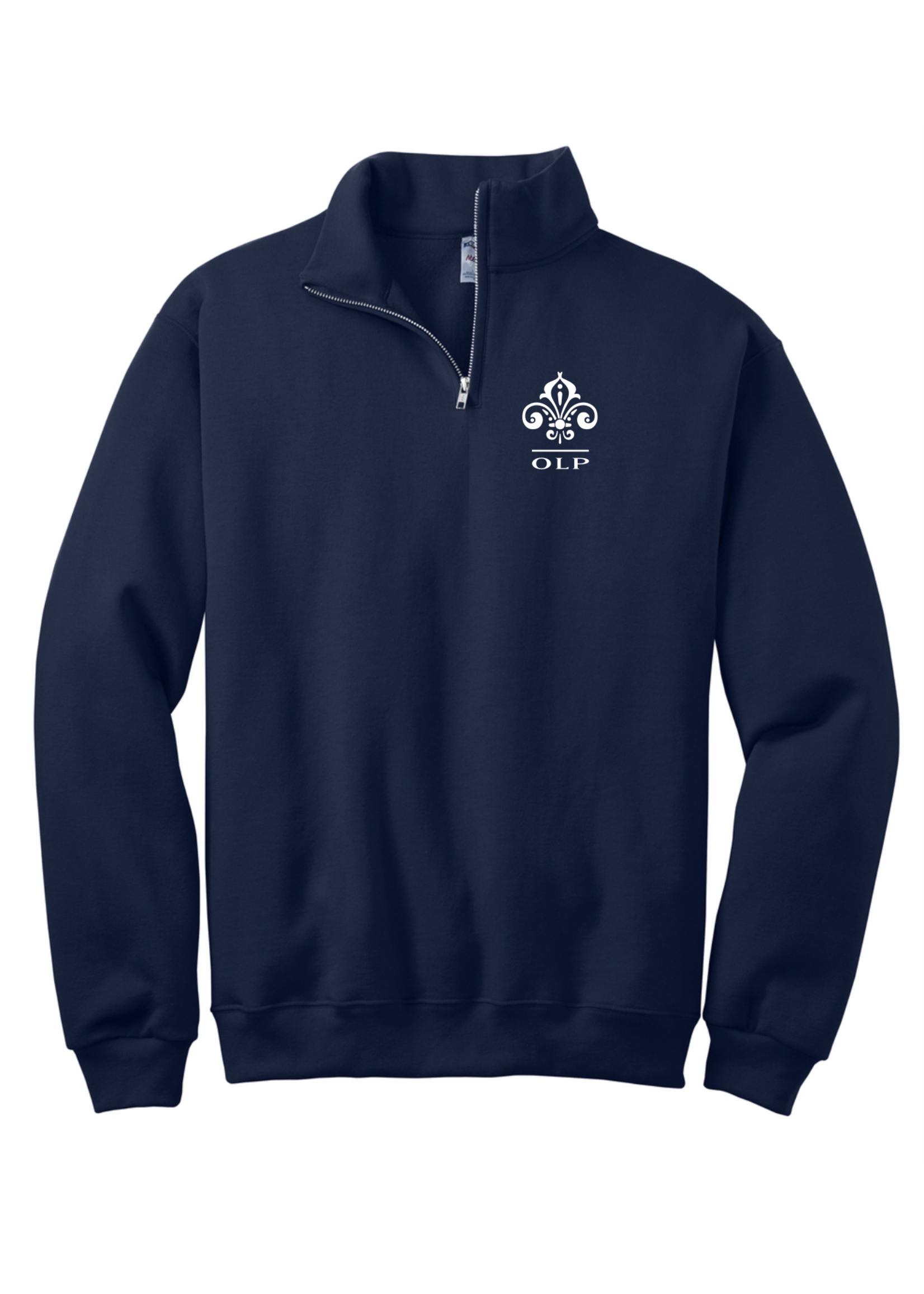 OLP WOW Club Navy 1/4-Zip Sweatshirt with Cadet Collar