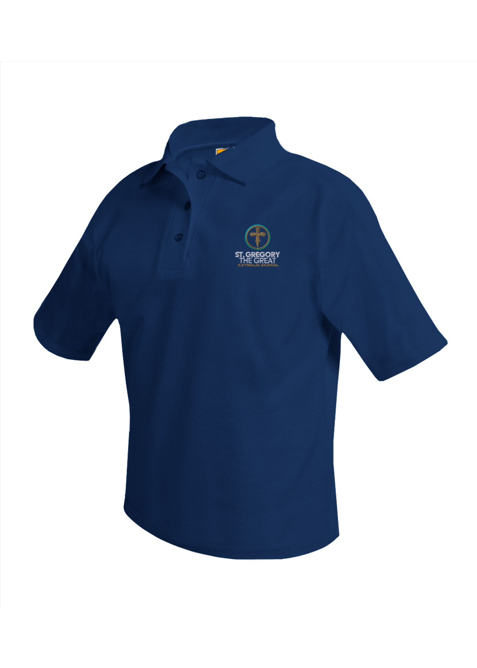 STGGCS Dark Navy Pique Short Sleeve Polo - Grades 6-8  only