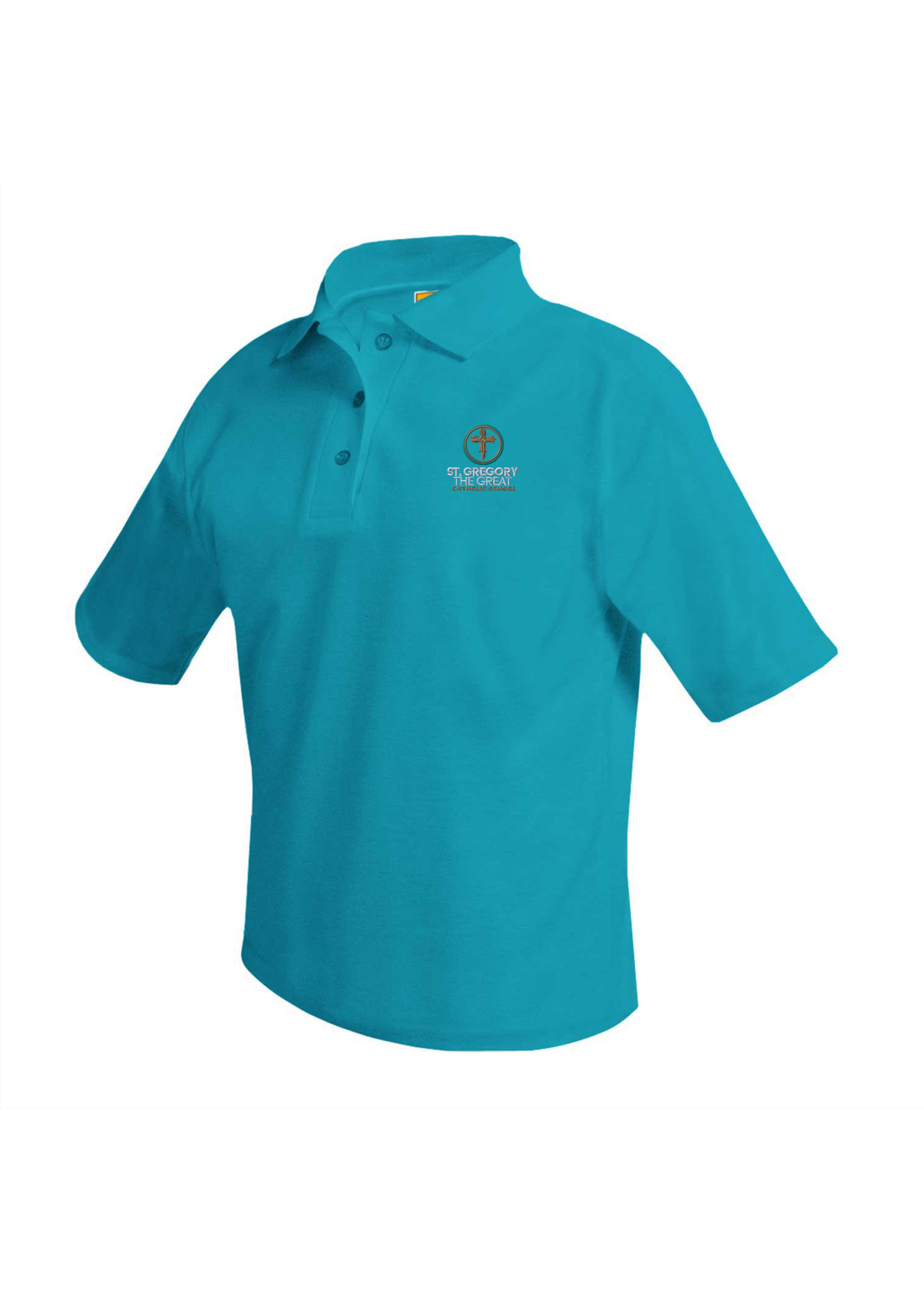 STGGCS Teal Pique Short Sleeve Polo - Grades K5 only