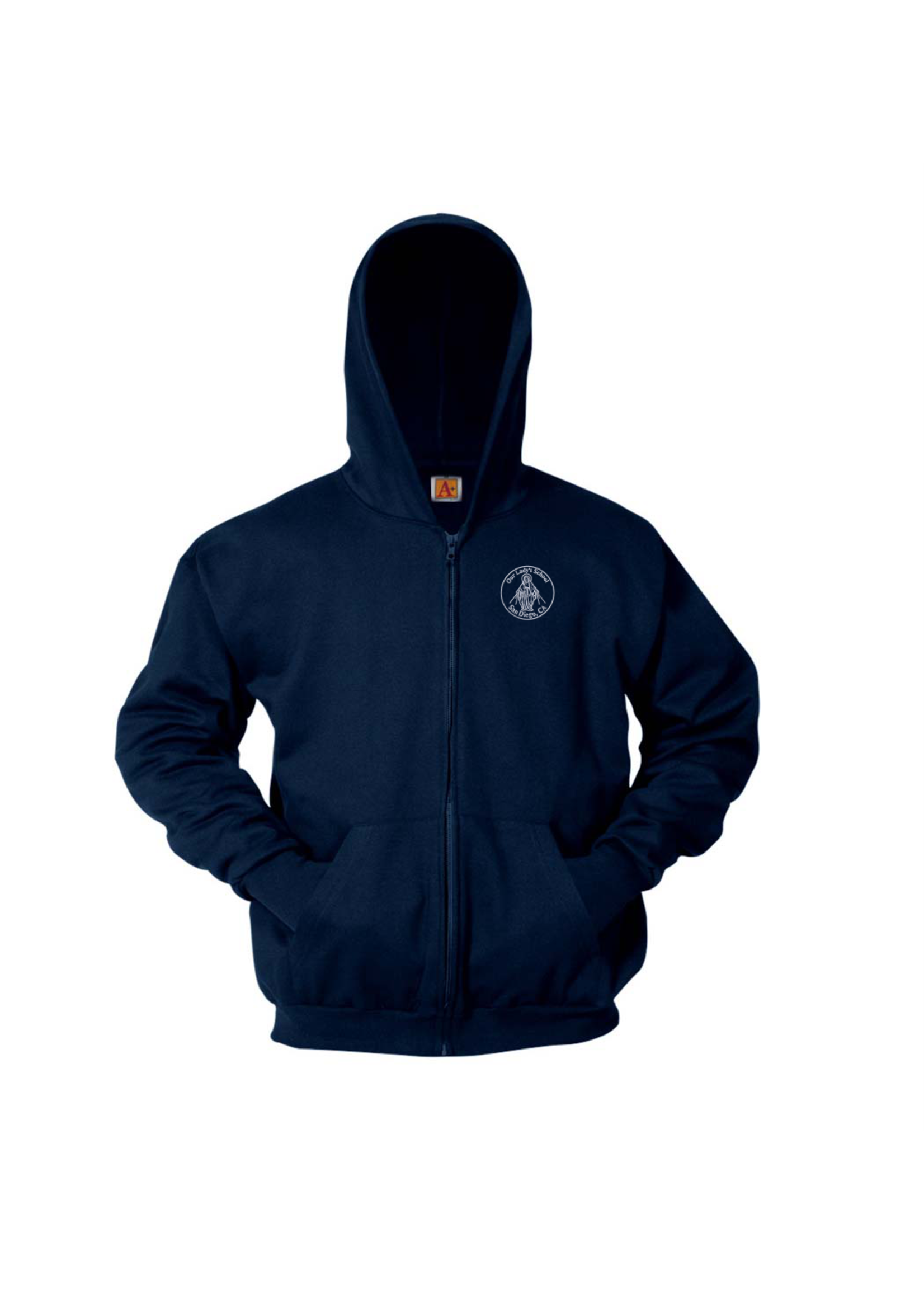 OLS Navy Hooded Full Zip Sweatshirt
