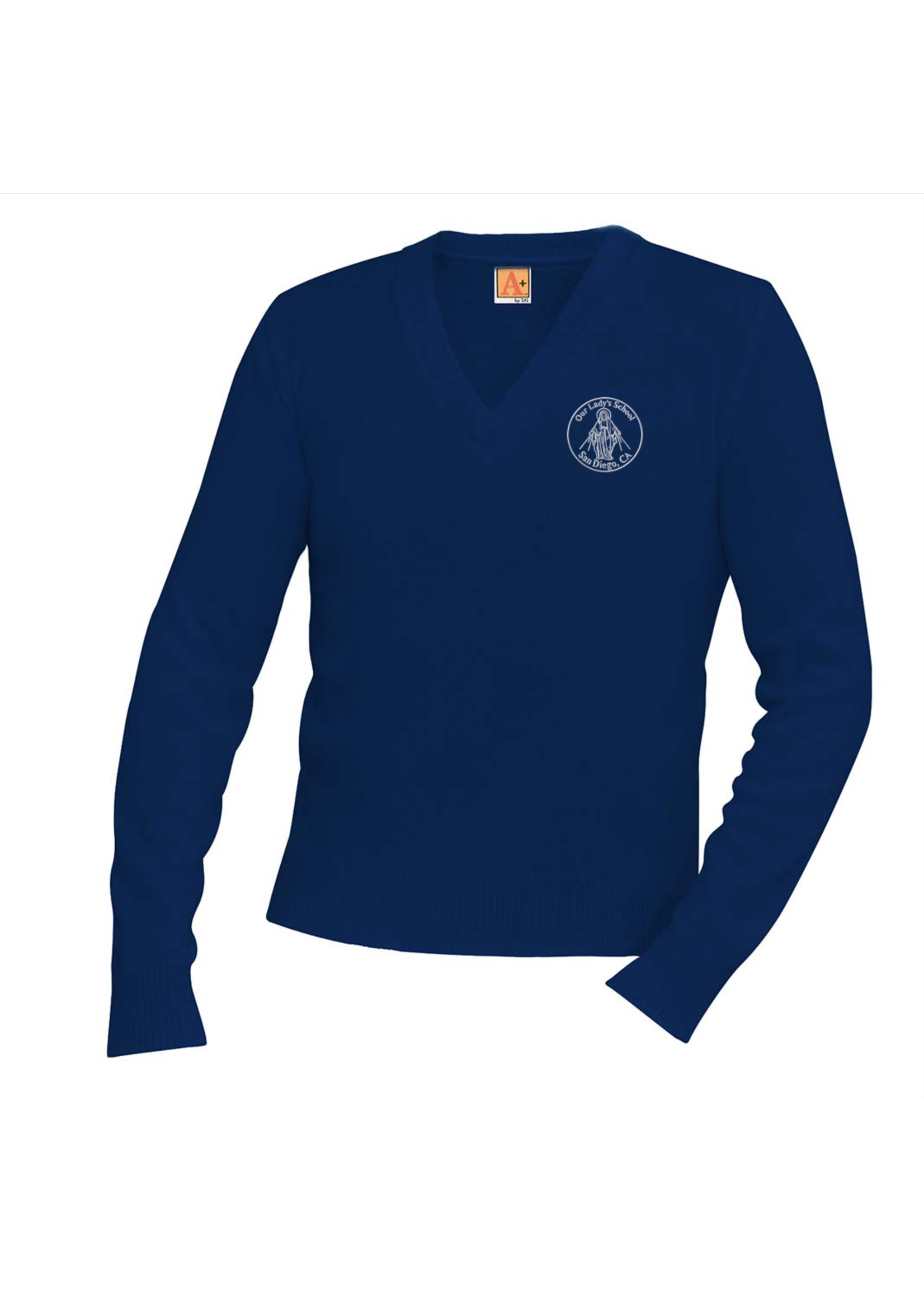 OLS Navy Pullover V-Neck Sweater