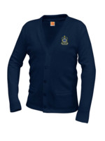 VMCHS Navy Cardigan V-neck with pocket