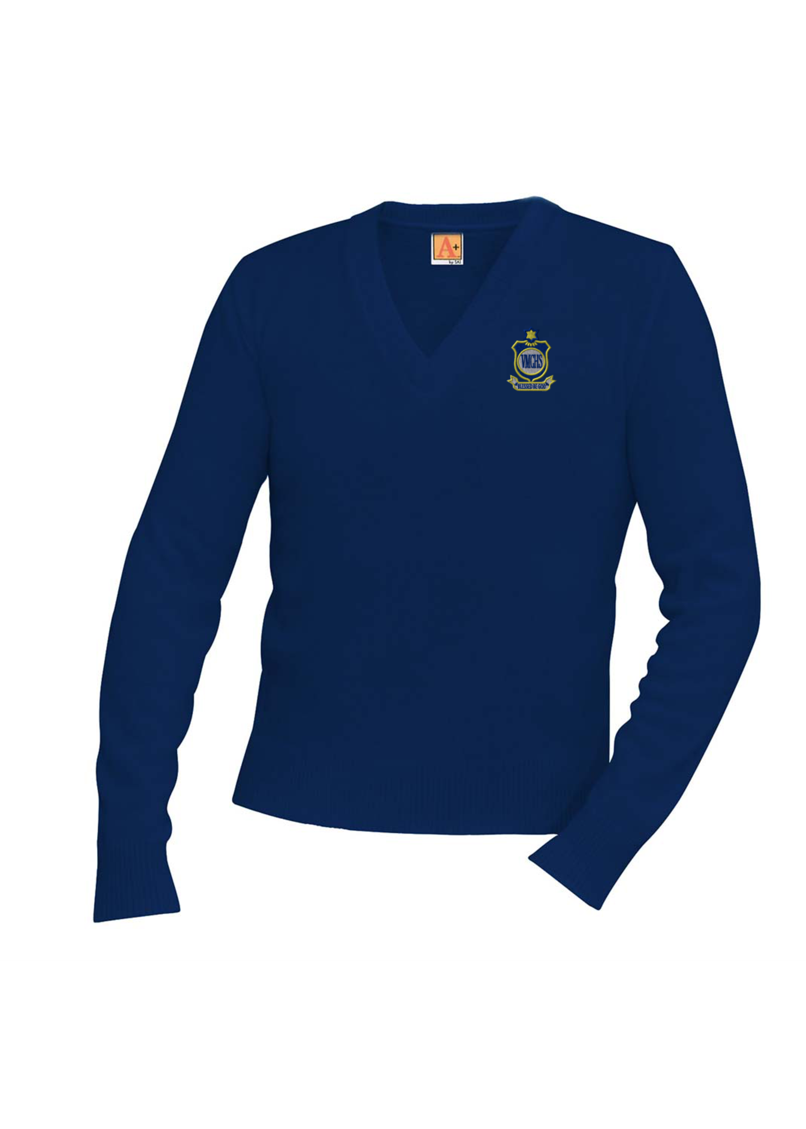 VMCHS Navy Pullover V-Neck Sweater