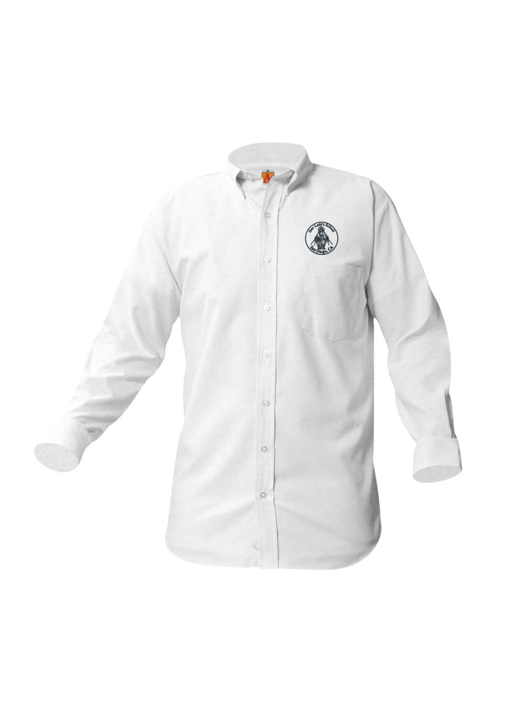 OLS White Long Sleeve Oxford Shirt