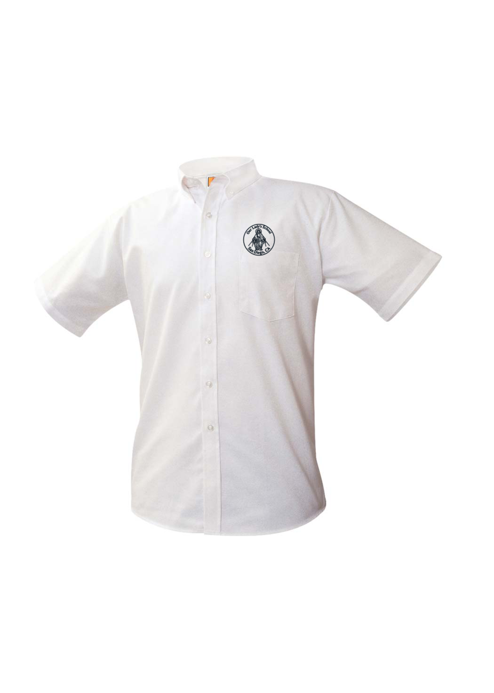OLS White Short Sleeve Oxford Shirt