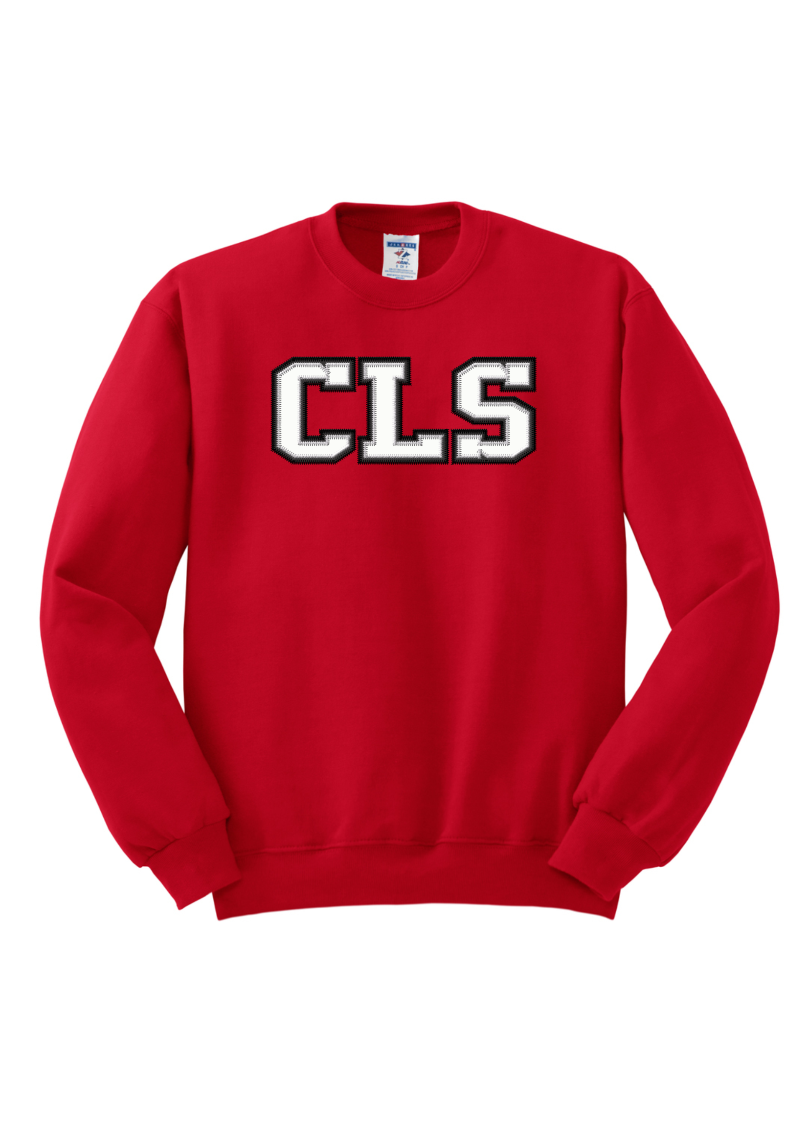 CLS Red Crewneck Sweatshirt w appliqué
