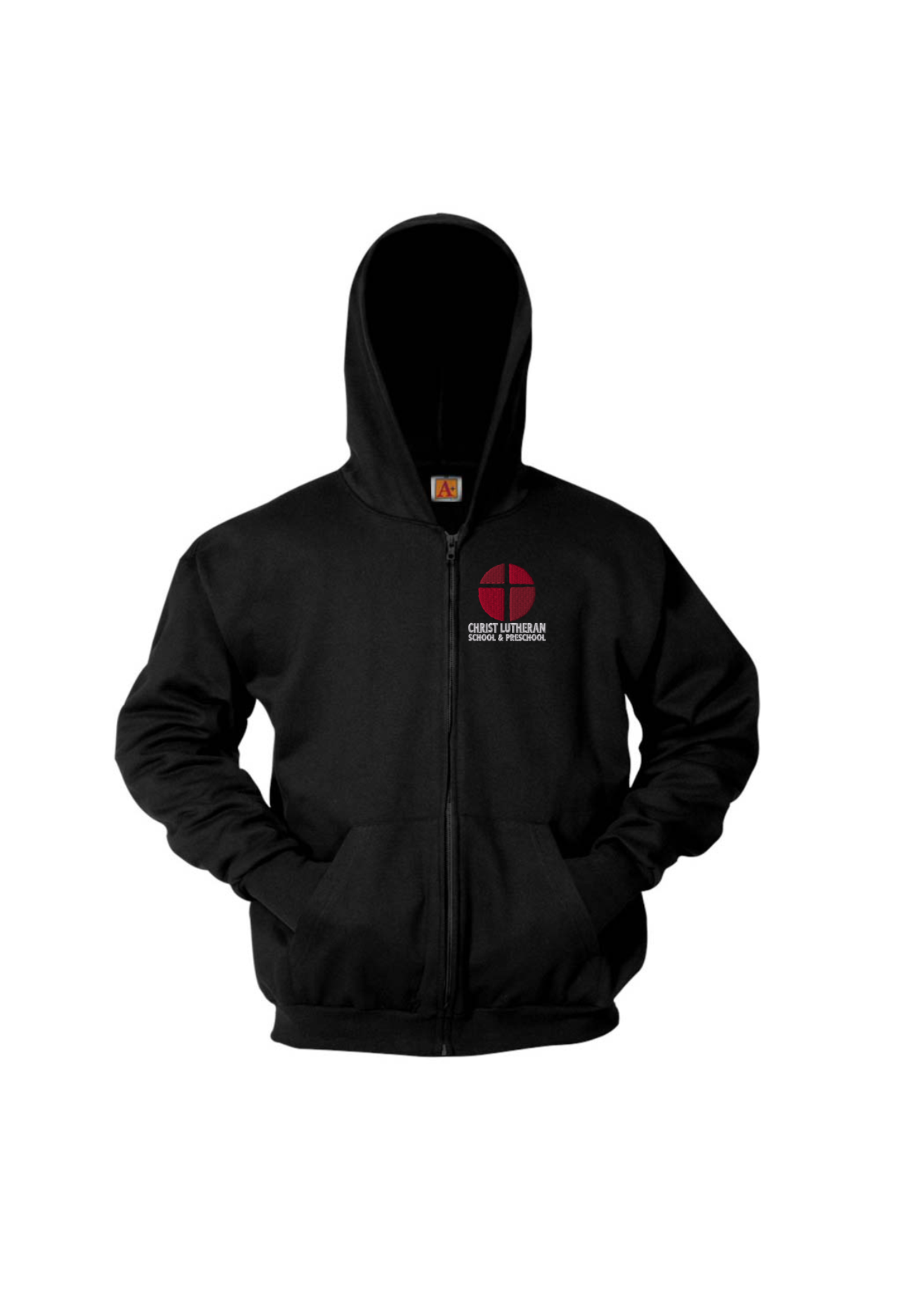 CLS Black Hooded Full Zip Sweatshirt