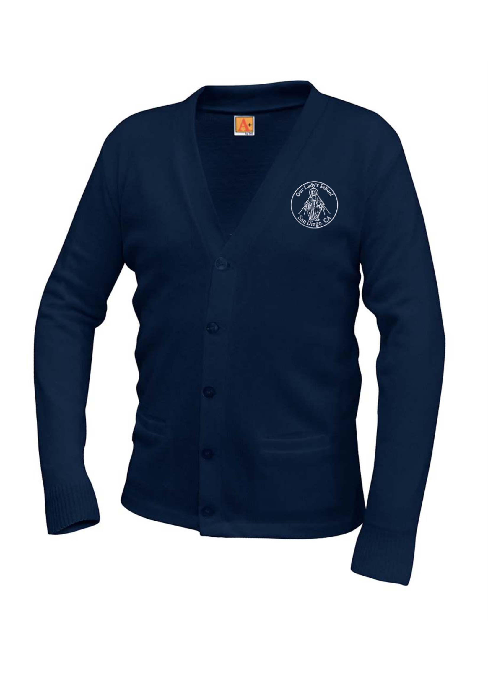 OLS  Navy Cardigan V-neck with pocket