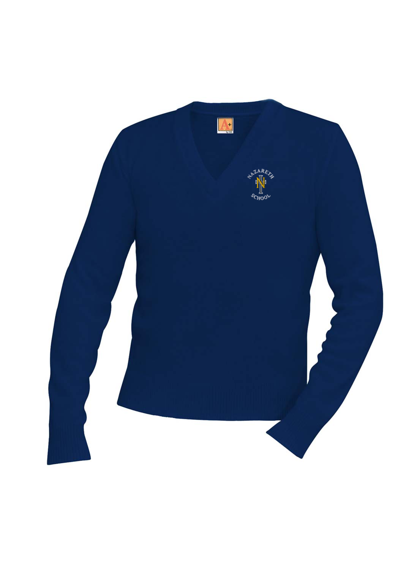 NAZ Navy Pullover V-Neck Sweater