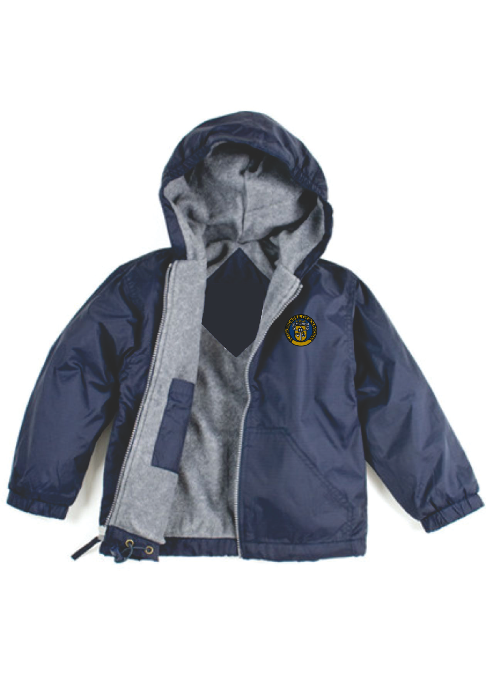 SVDP Navy Windbreaker Hooded Jacket