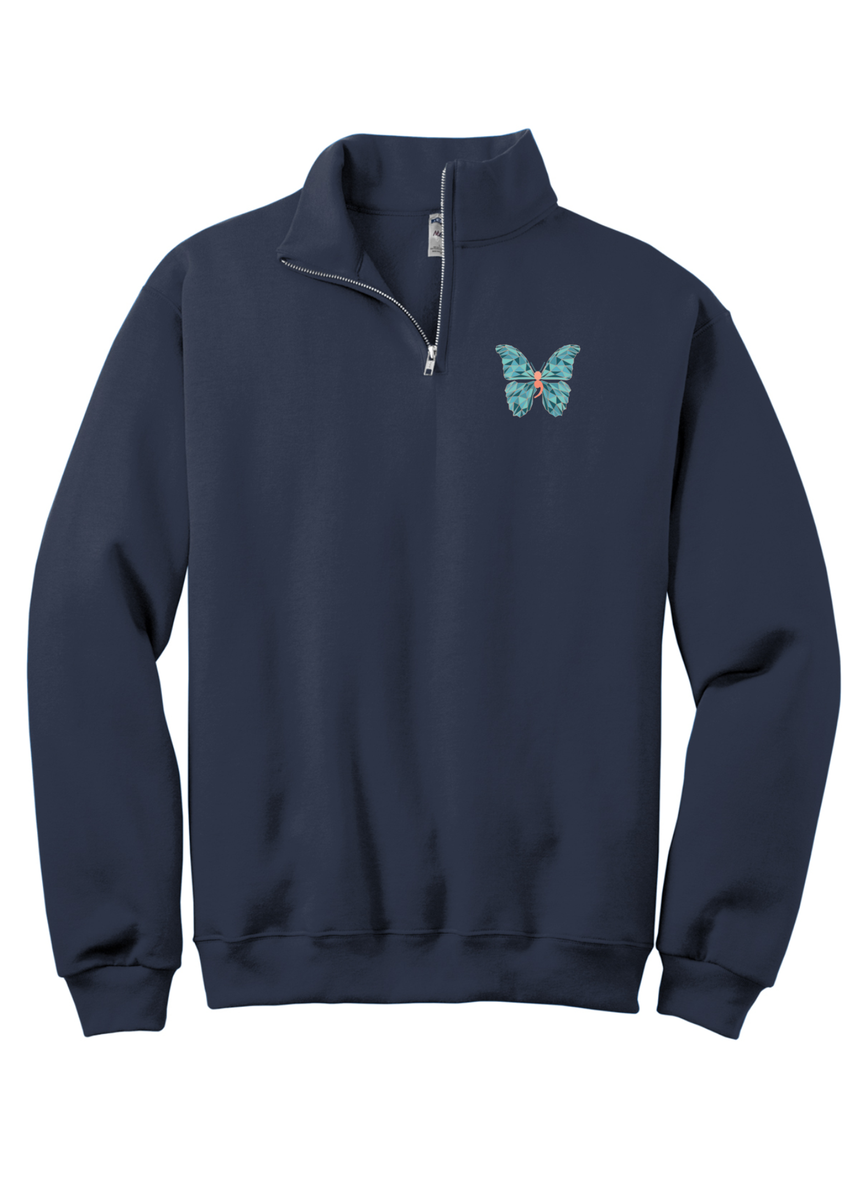 OLP Morgan's Message Club Navy 1/4-Zip Sweatshirt with Cadet Collar