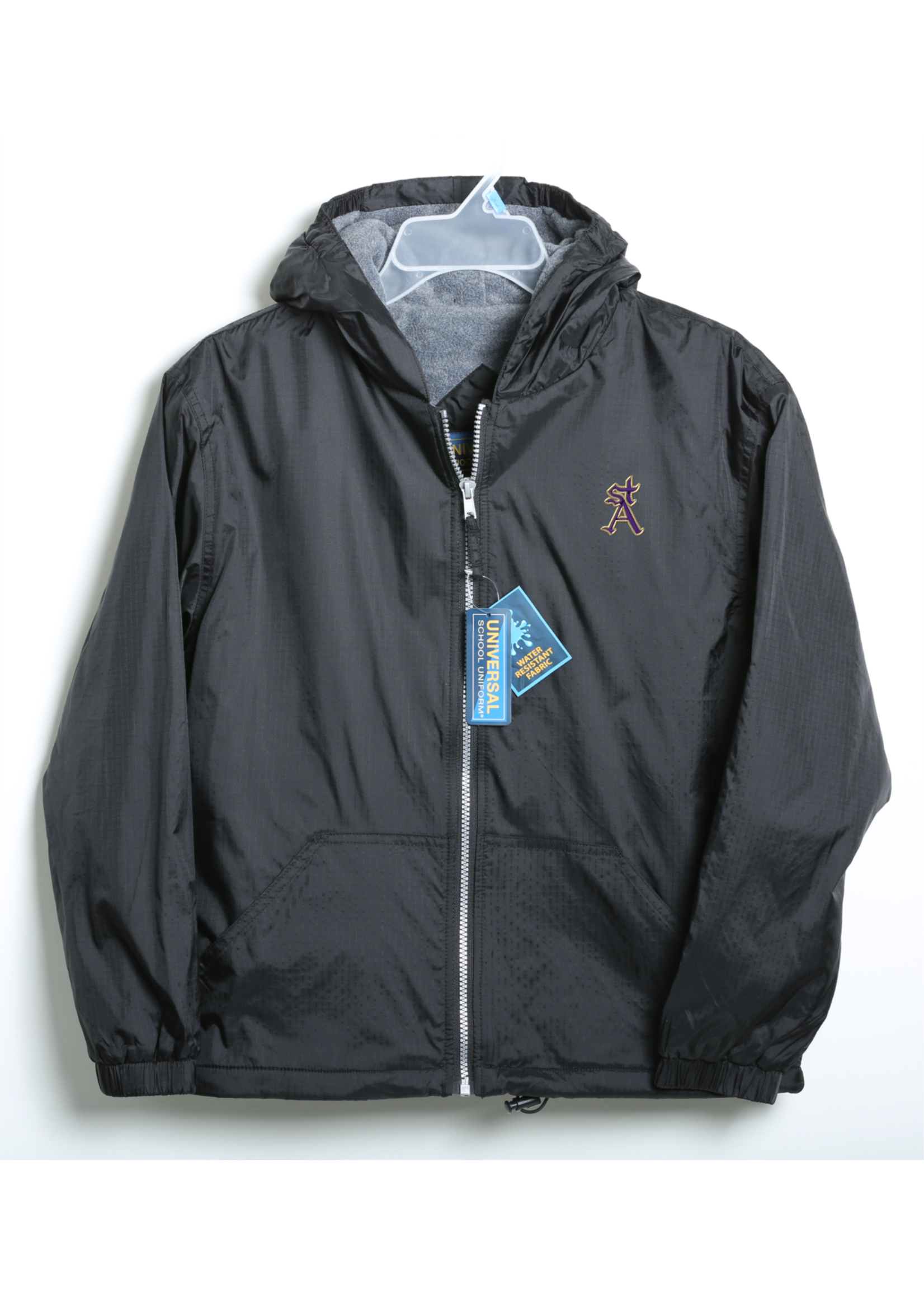 SAHS Black Windbreaker Hooded Jacket
