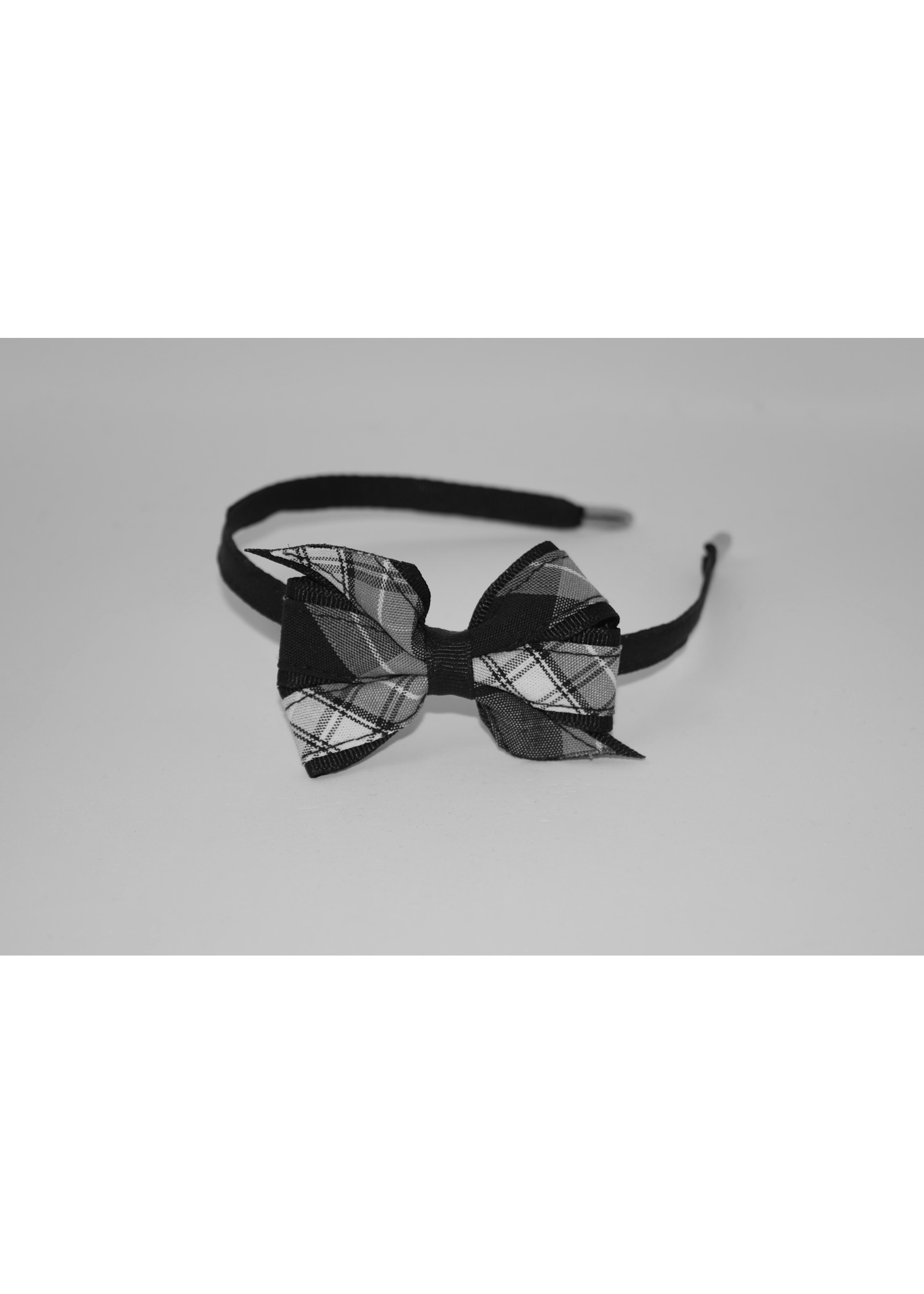 Mini Monarch Bow on covered Headband PKN
