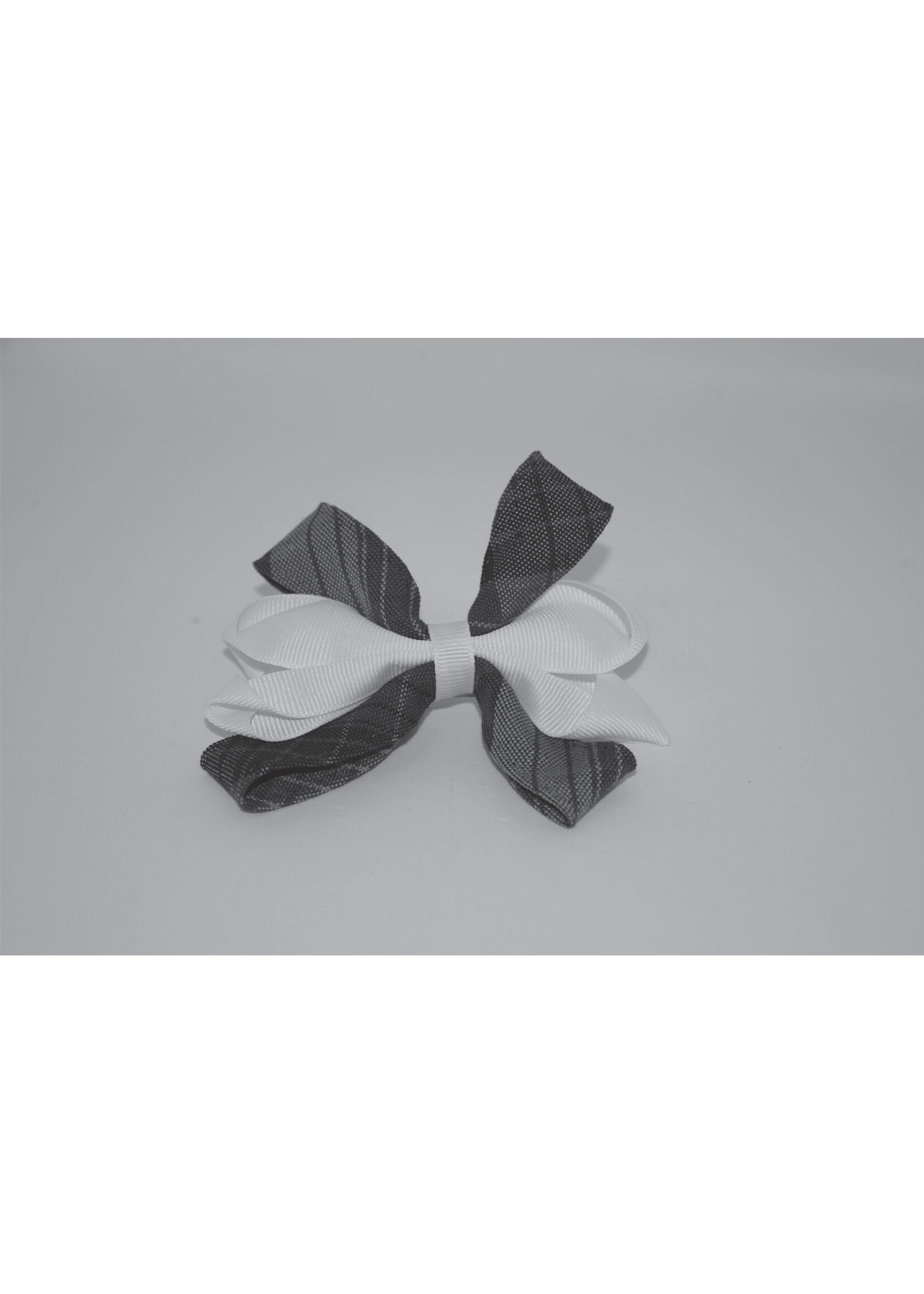 Plaid Carnival Bow WHT PKN