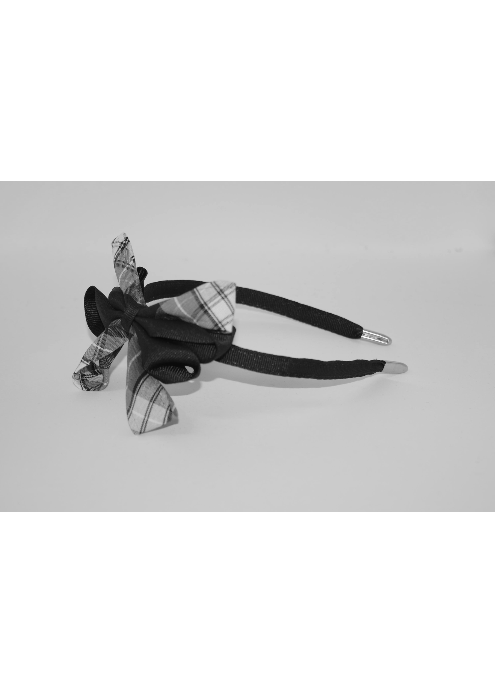 Carnival Bow on Headband PKN WHT WHT